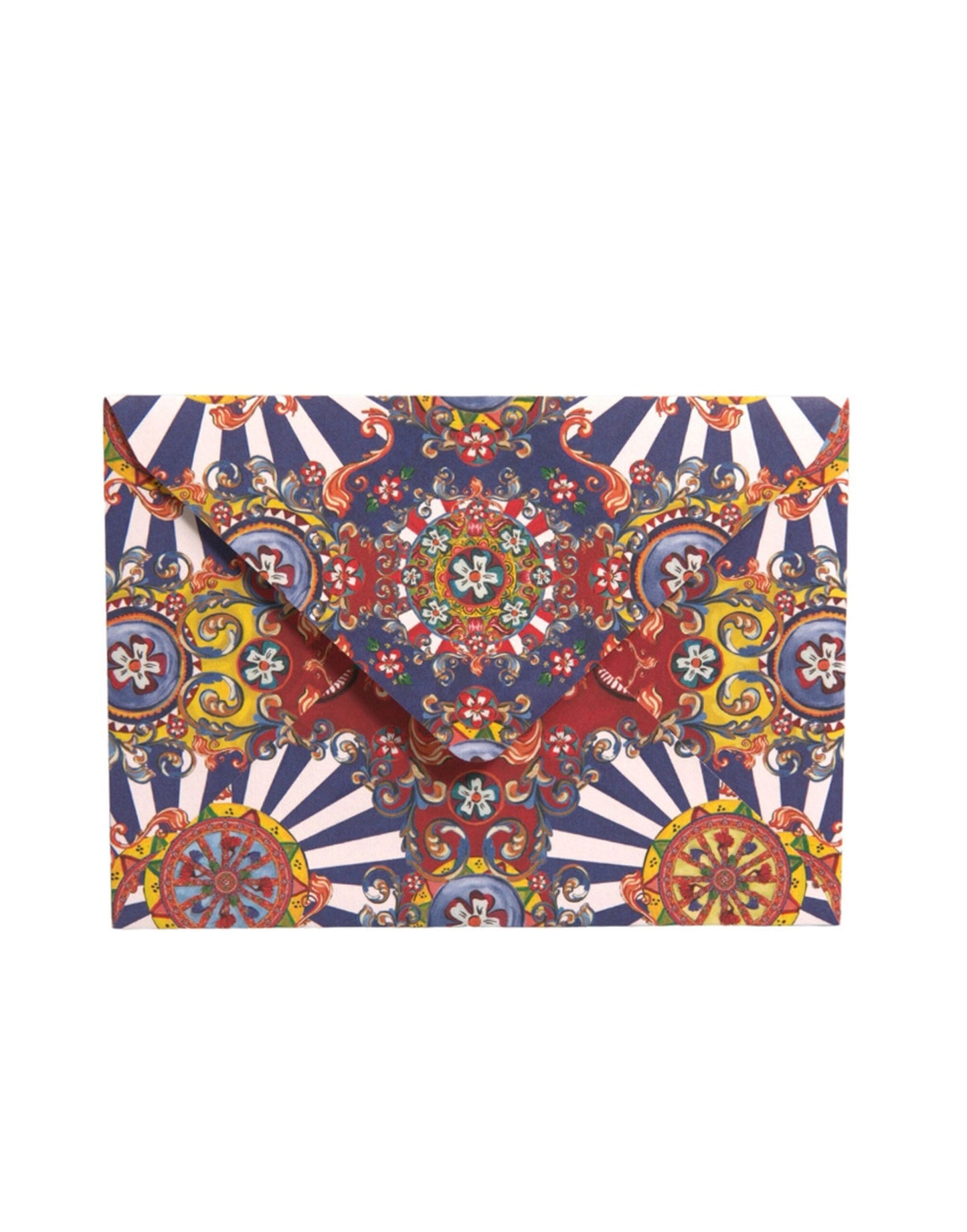 Dolce & Gabbana Porte-carte postale enveloppe sicilienne Carretto multicolore