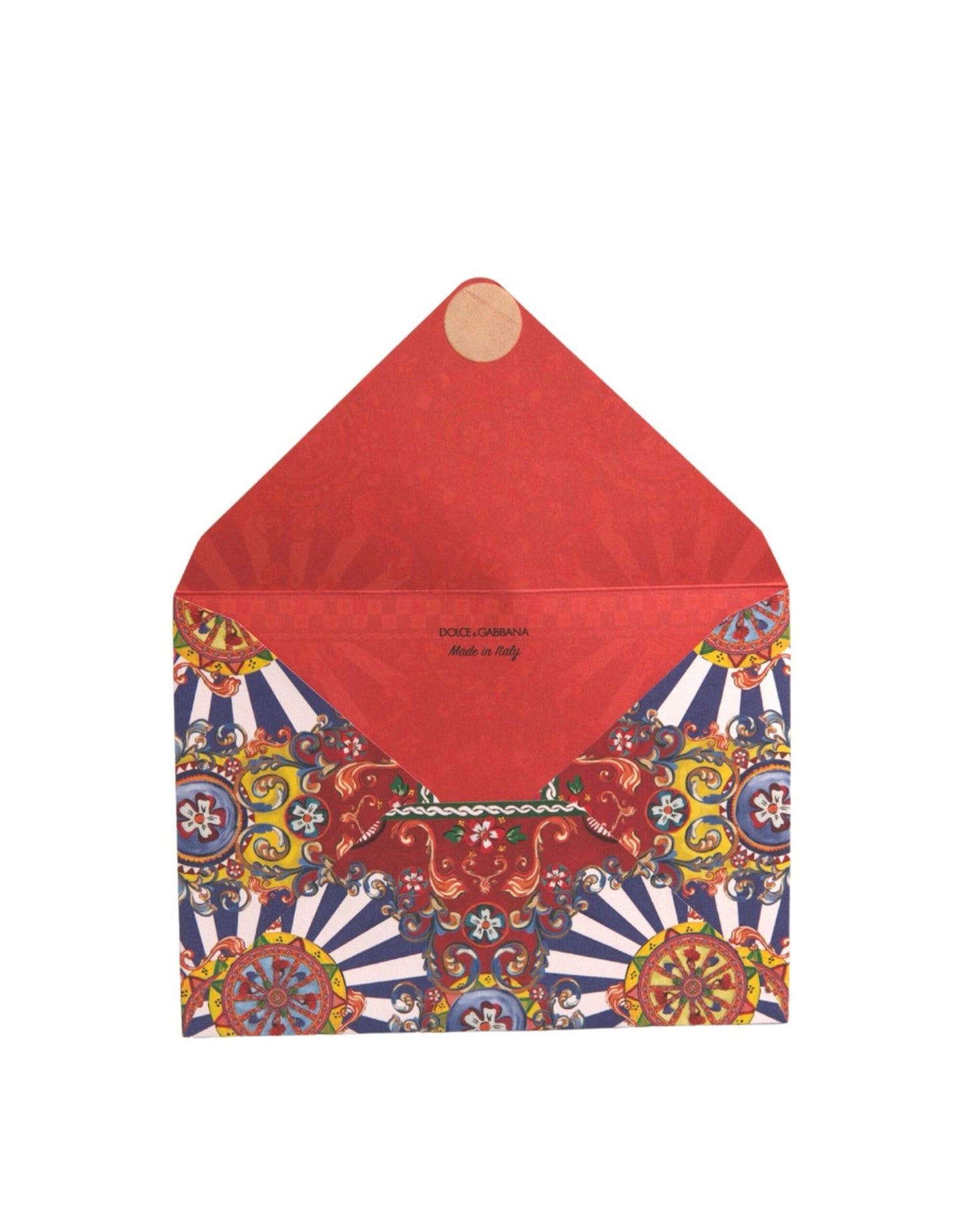 Dolce & Gabbana Porte-carte postale enveloppe sicilienne Carretto multicolore