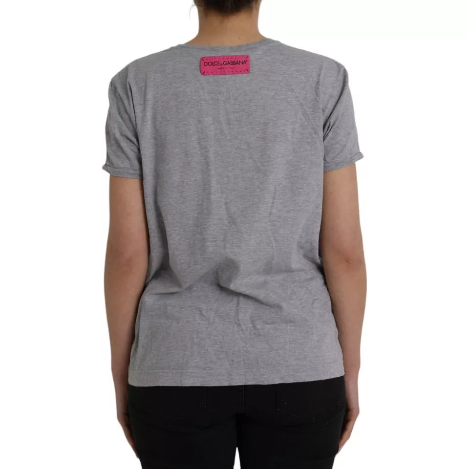 T-shirt en coton gris Dolce & Gabbana Love Is Beauty