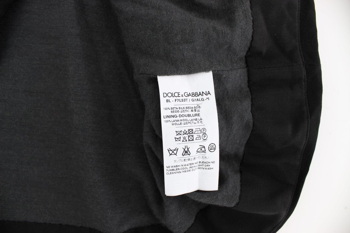Chemisier en soie à imprimé floral Black Key de Dolce & Gabbana