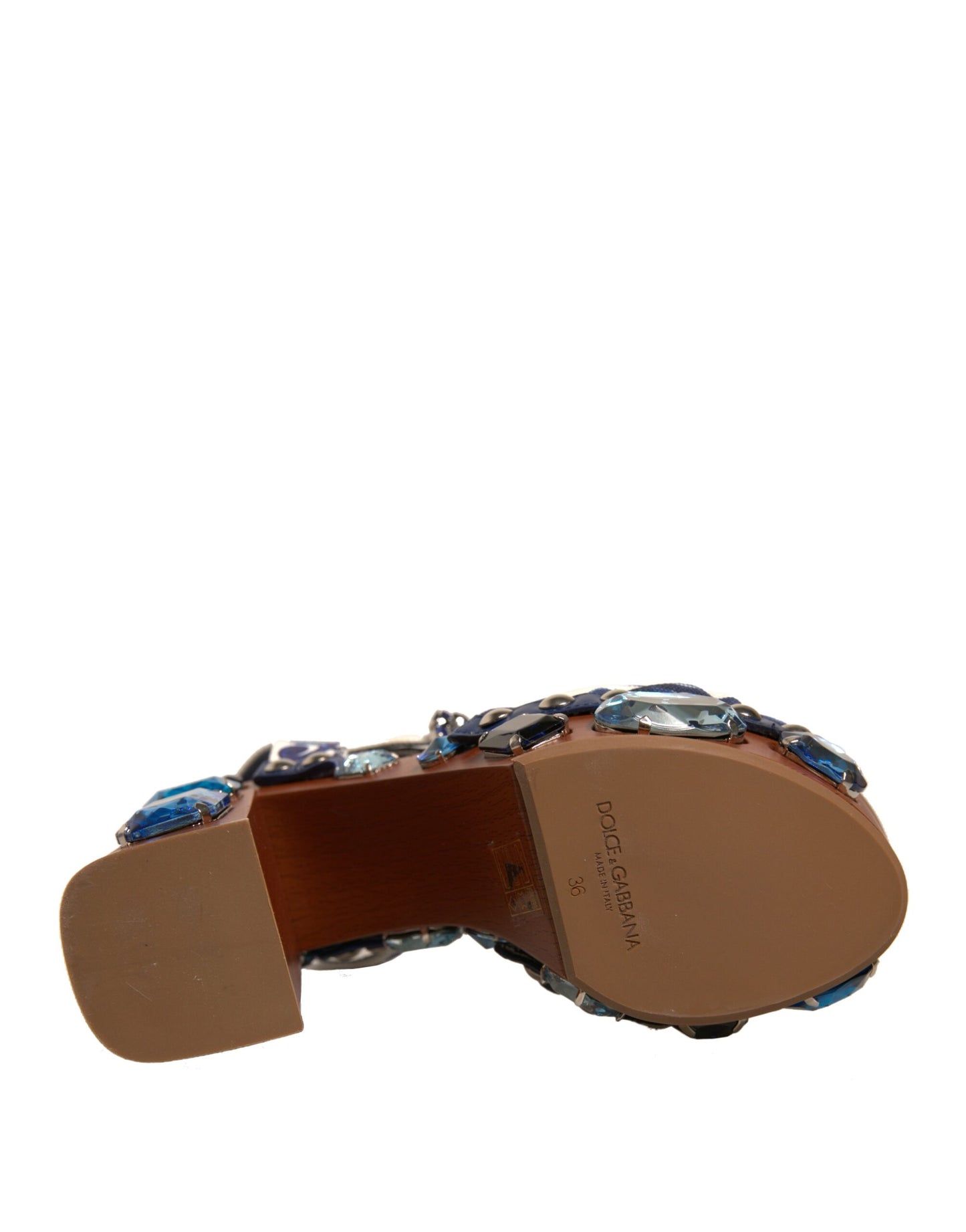 Sandales compensées Dolce & Gabbana à ornements en majolique multicolore