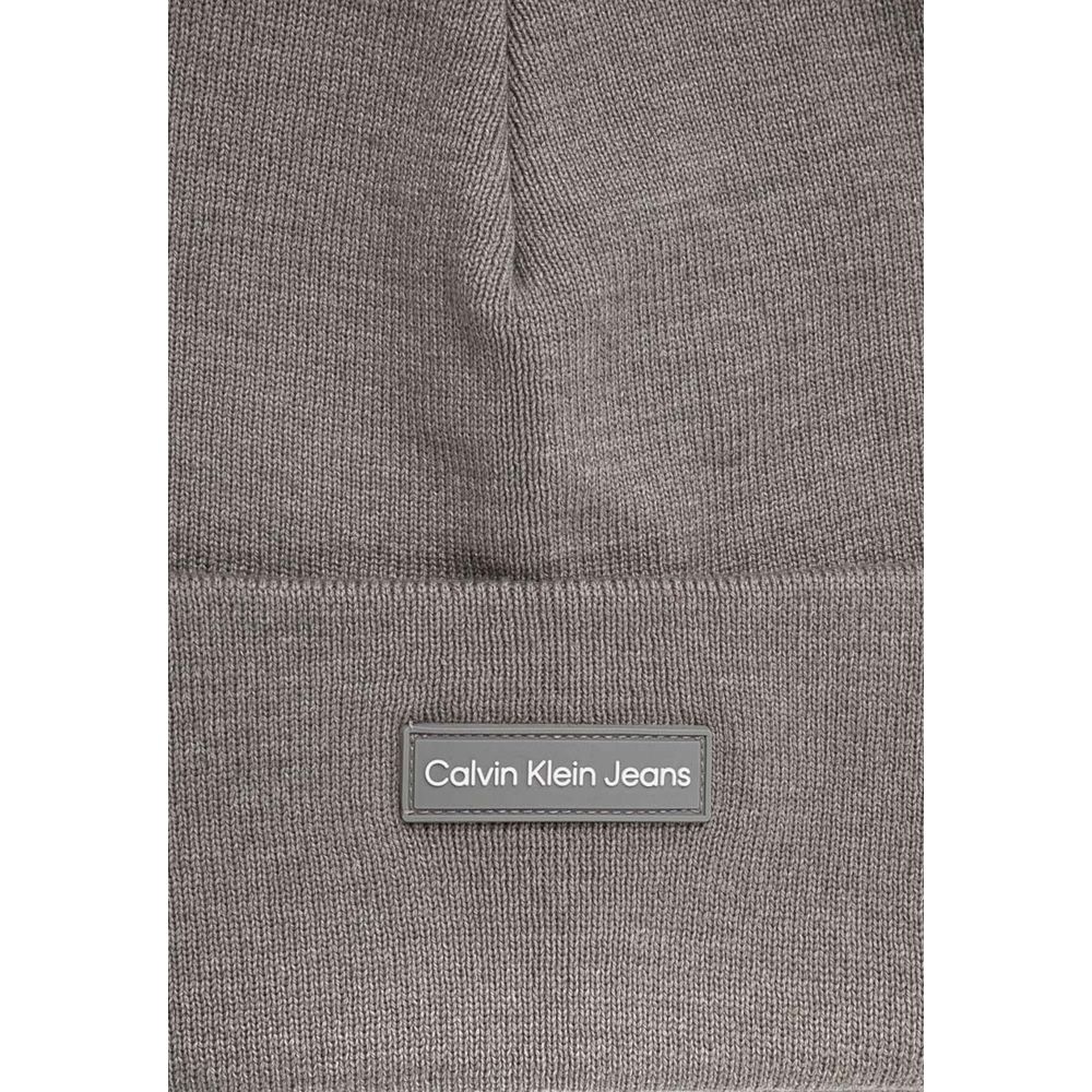 Casquette de baseball Calvin Klein Jeans grise en polyester recyclé