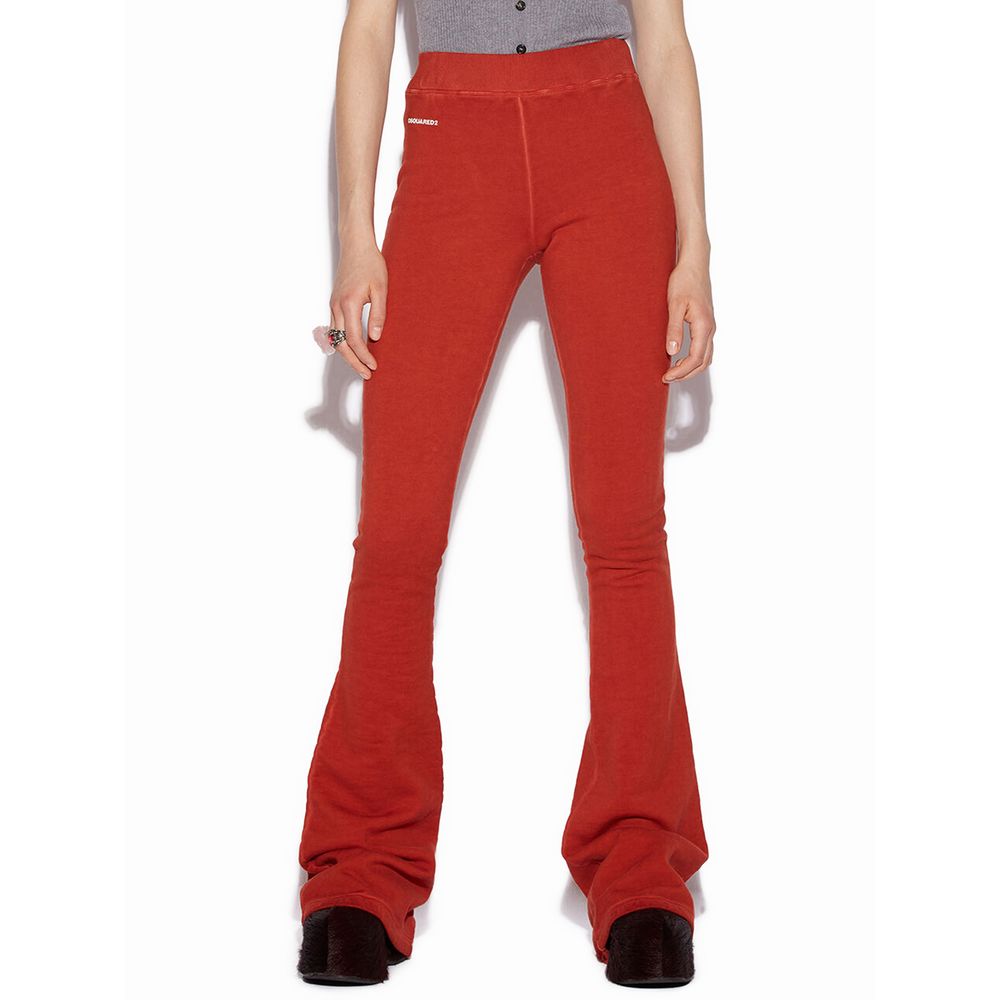 Dsquared² Rote Schlaghose aus Baumwolle