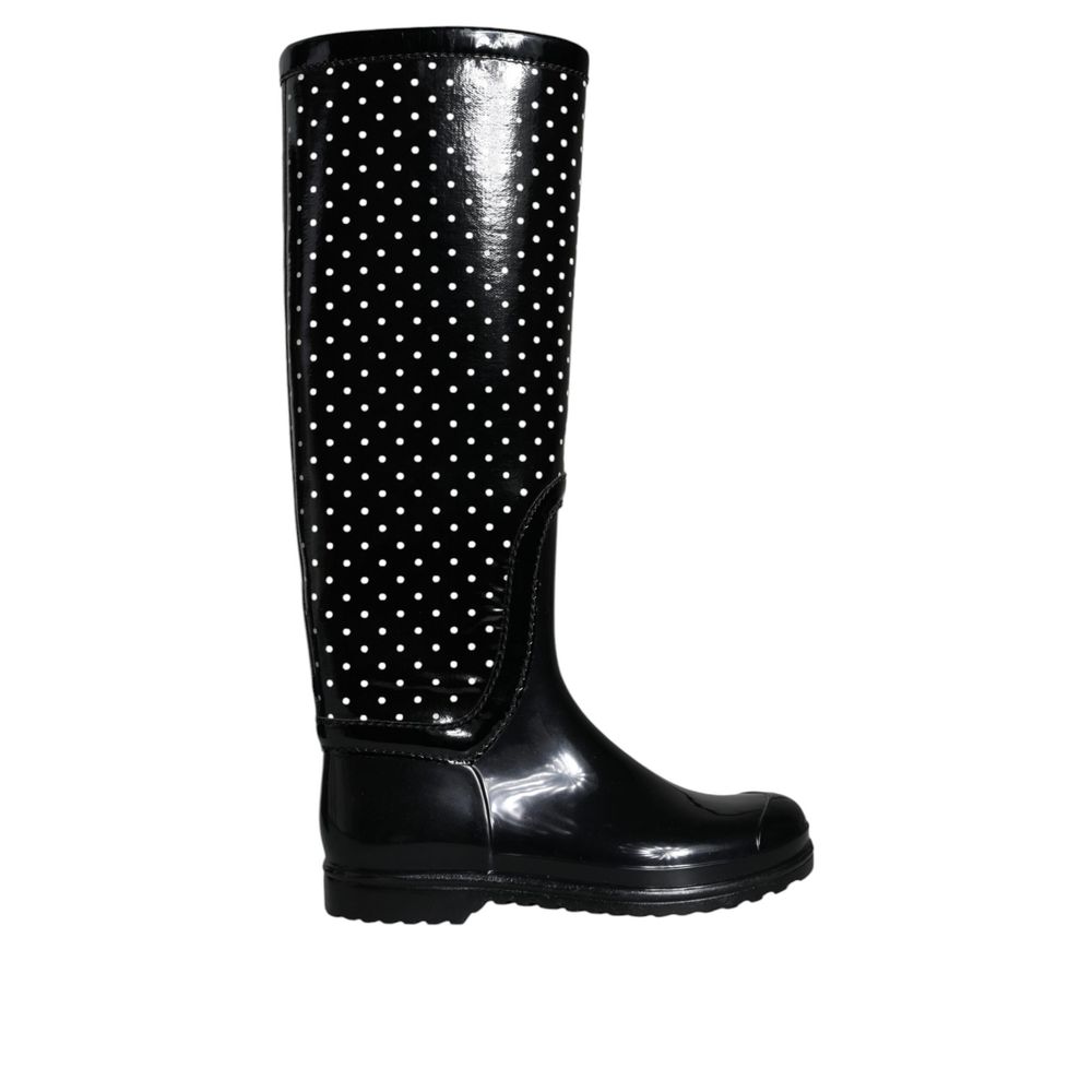 Bottes en caoutchouc noires Dolce & Gabbana