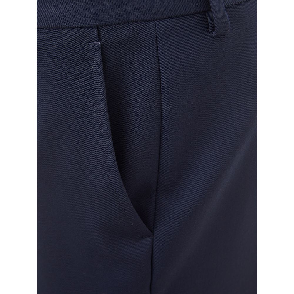 Lardini Pantalon élégant en laine bleue pour femme