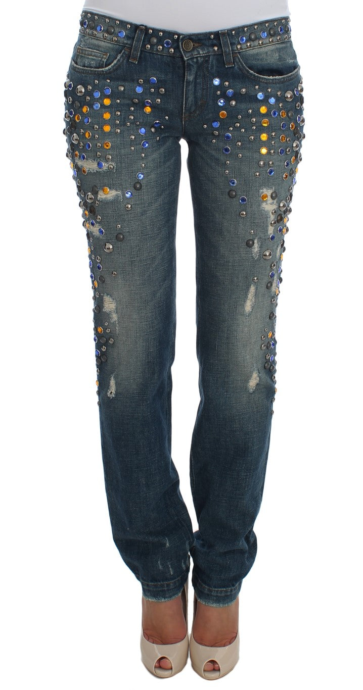Jean slim GIRLY orné de cristaux Dolce & Gabbana