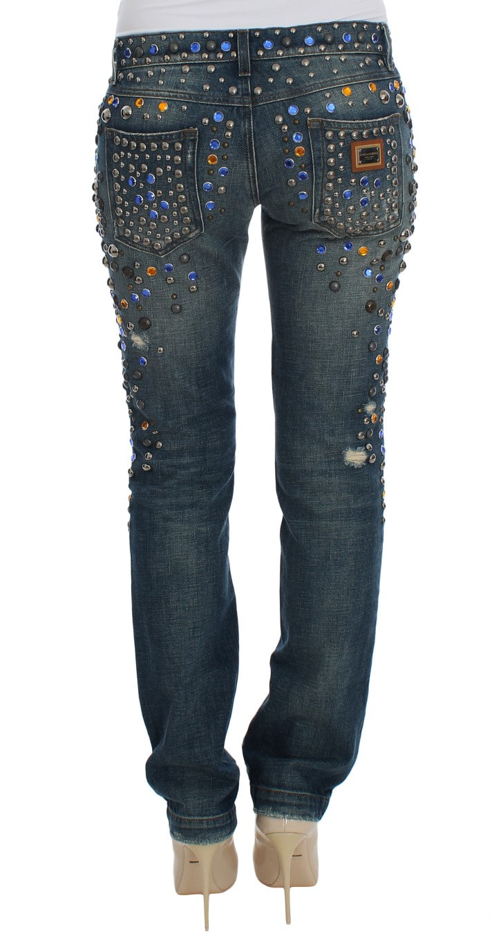 Jean slim GIRLY orné de cristaux Dolce & Gabbana
