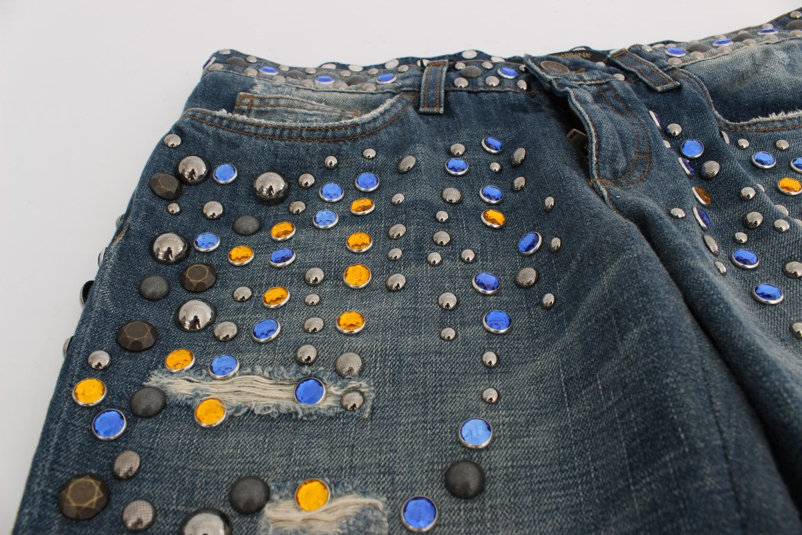 Jean slim GIRLY orné de cristaux Dolce & Gabbana