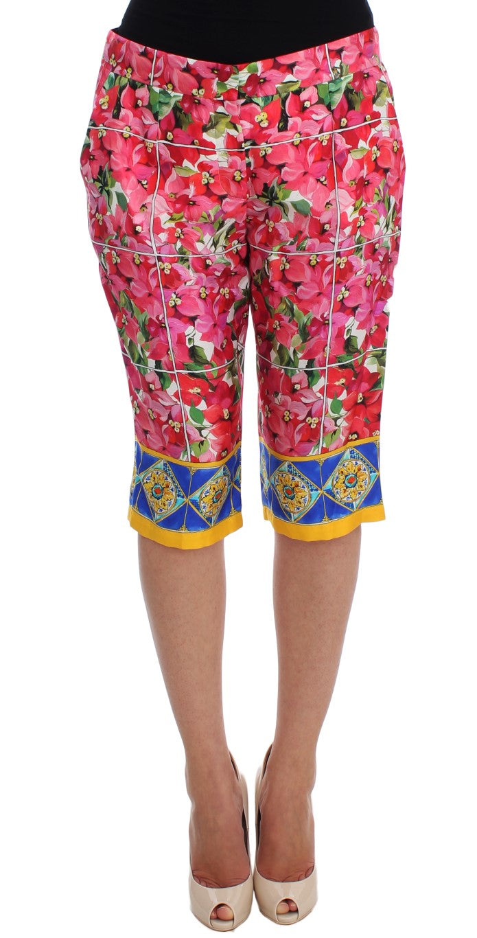 Dolce & Gabbana Pantalon Capri à Fleurs Multicolores
