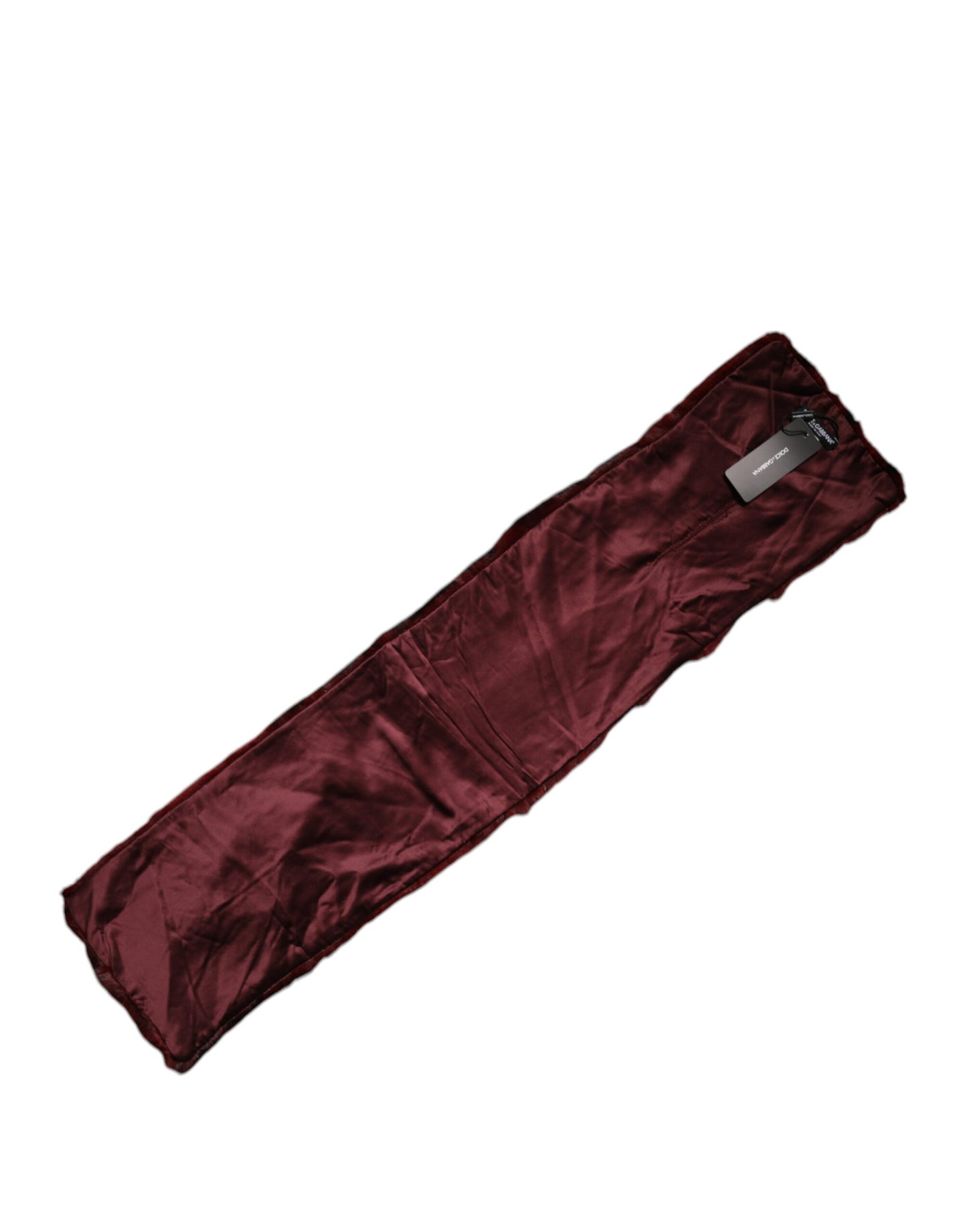 Foulard châle en fourrure à rayures noires et rouges Dolce & Gabbana