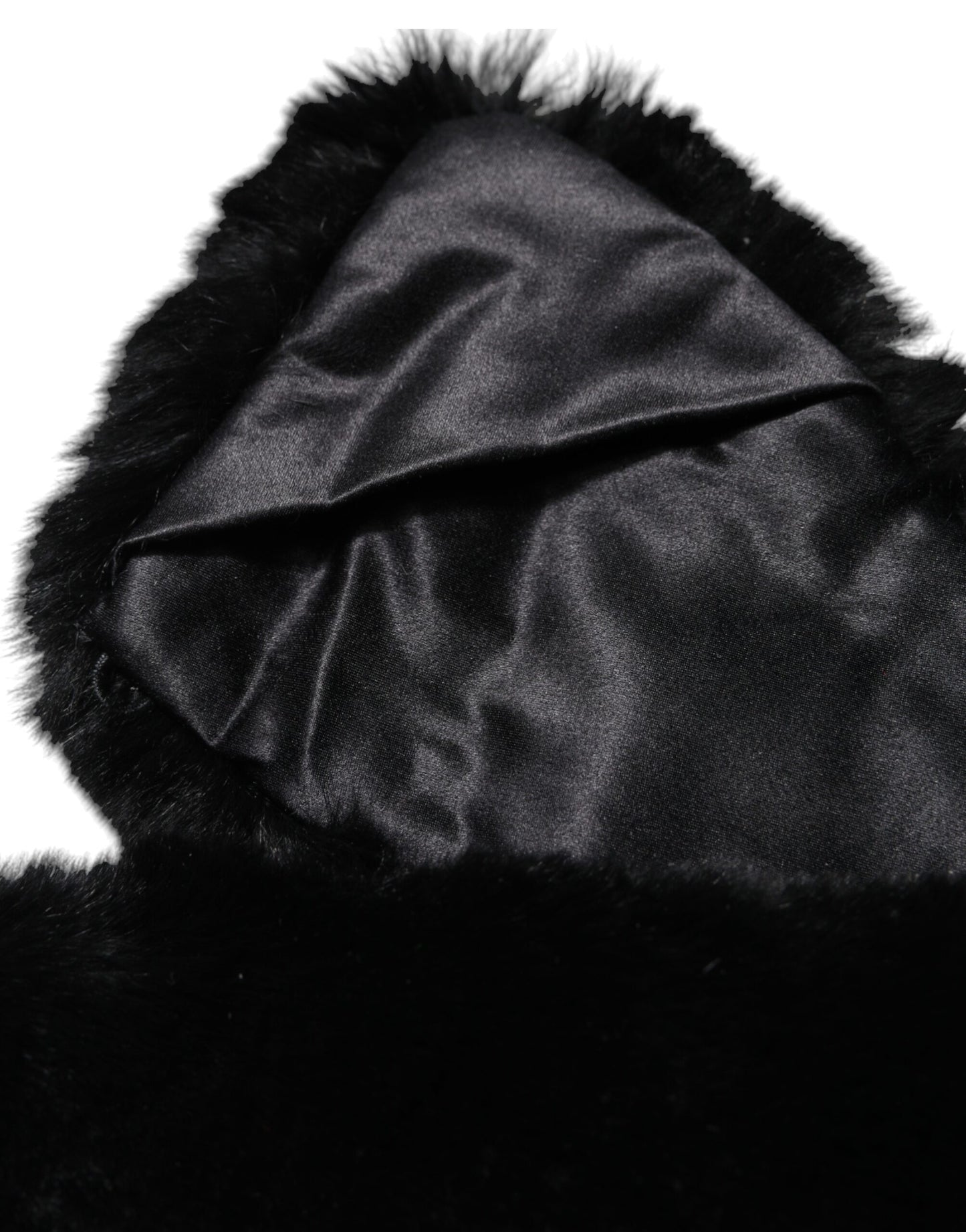 Foulard Dolce & Gabbana en fourrure d'agneau noire pour femme