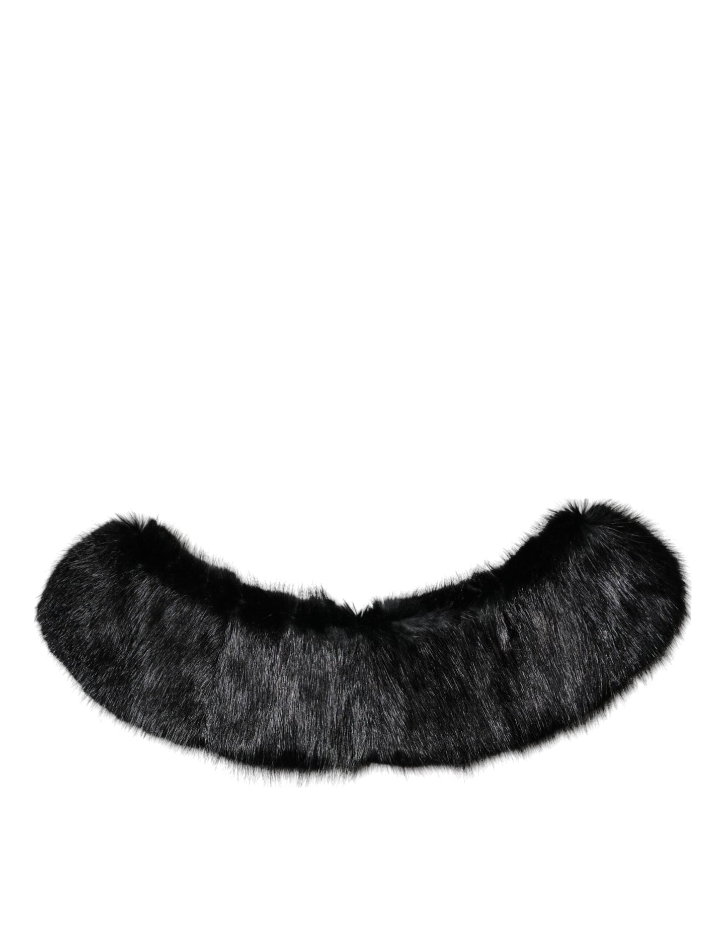 Écharpe à col châle en fourrure noire Dolce & Gabbana