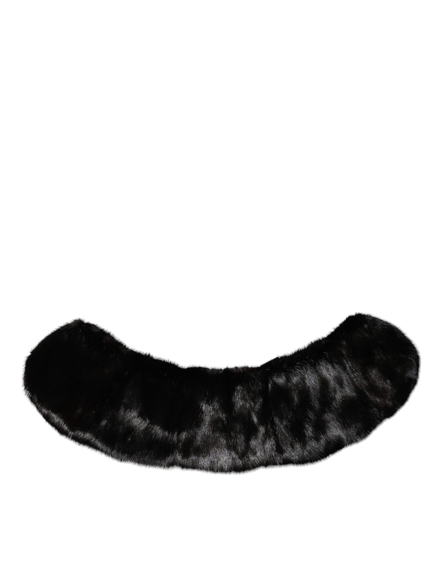 Écharpe à col châle en fourrure noire Dolce & Gabbana