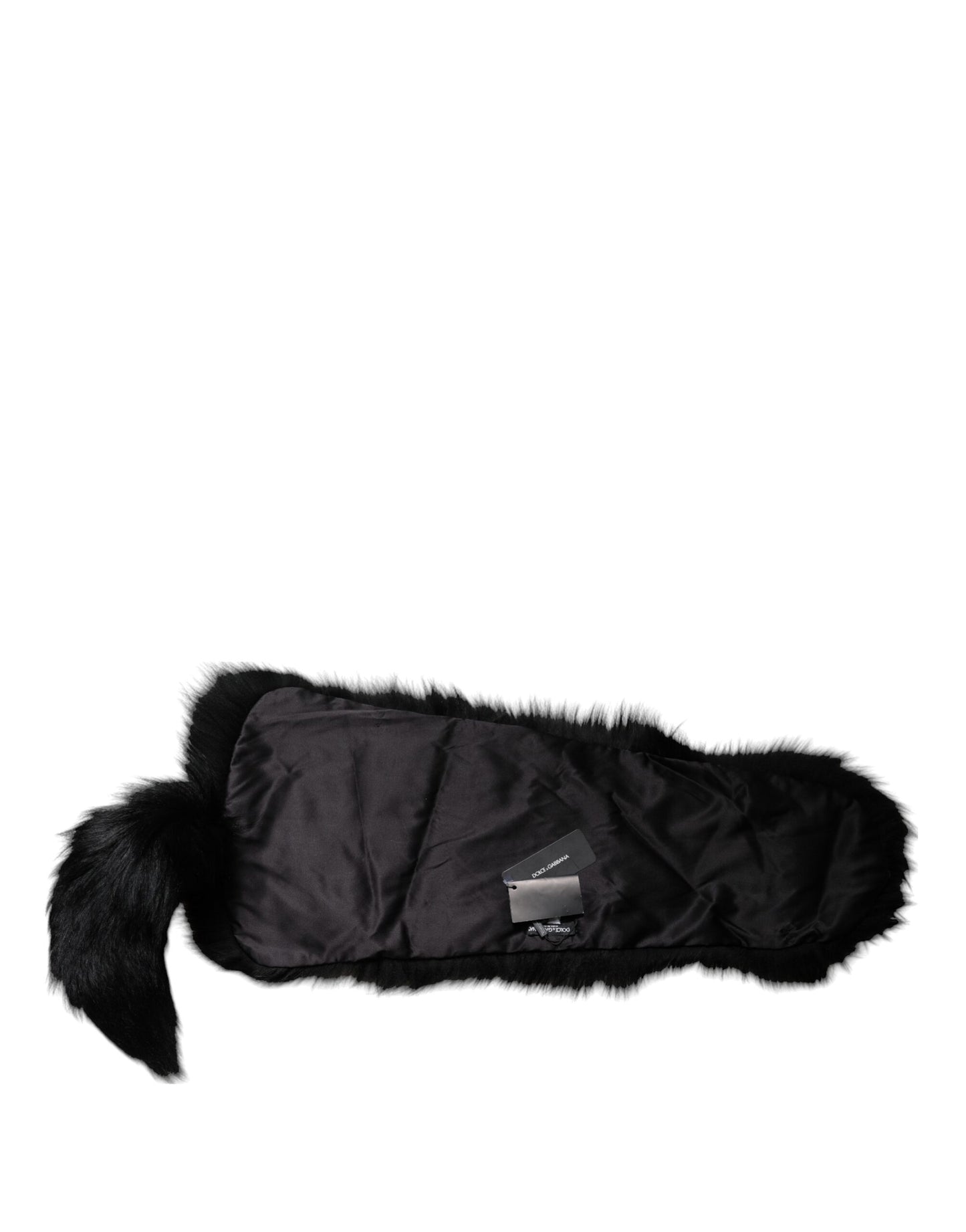 Écharpe d'hiver en fourrure de renard noir Dolce & Gabbana