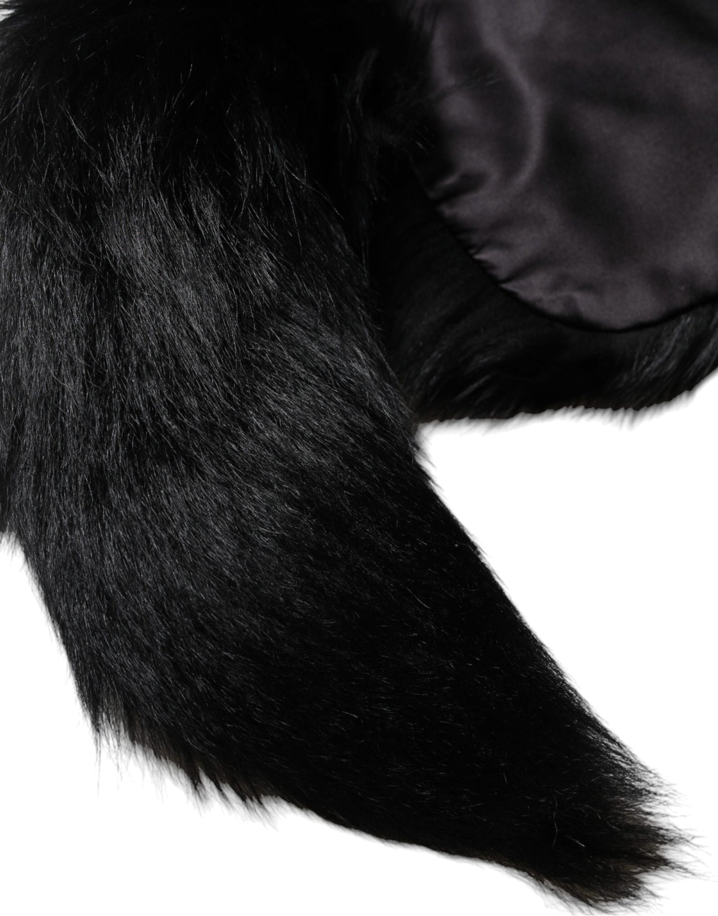 Écharpe d'hiver en fourrure de renard noir Dolce & Gabbana