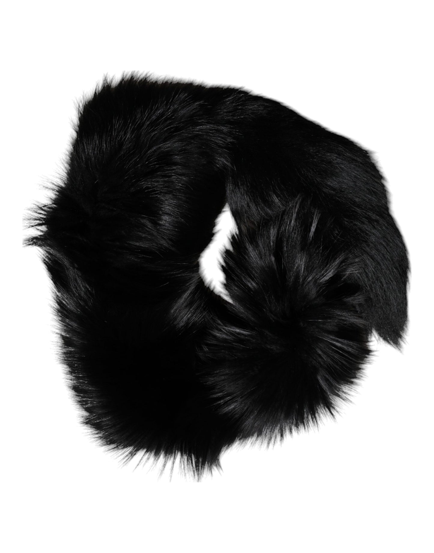 Écharpe d'hiver en fourrure de renard noir Dolce & Gabbana