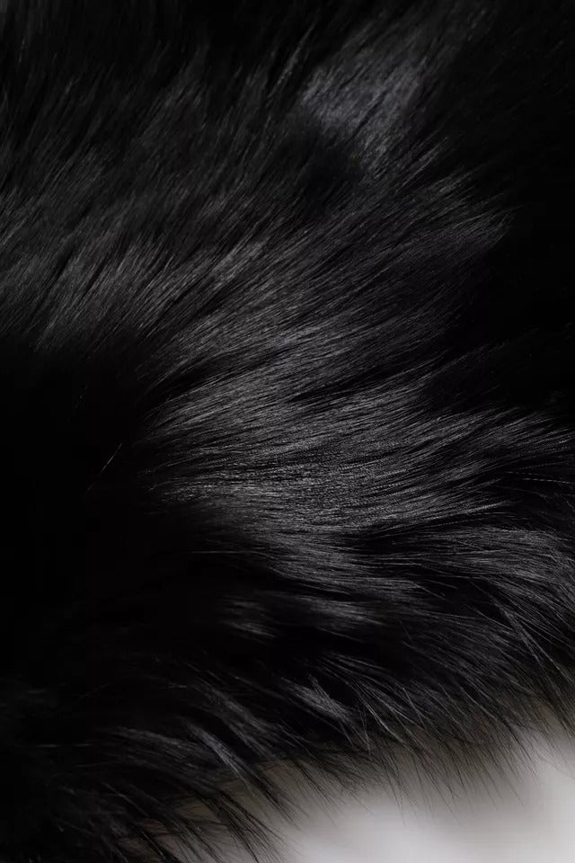 Écharpe d'hiver en fourrure de renard noir Dolce & Gabbana