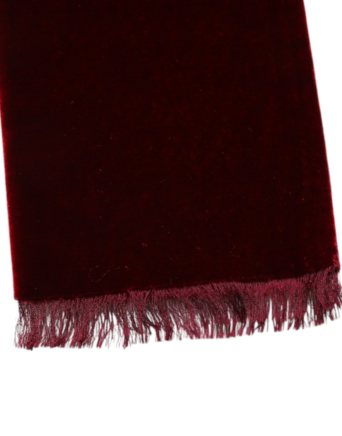Foulard châle à franges en coton et soie bordeaux Dolce & Gabbana