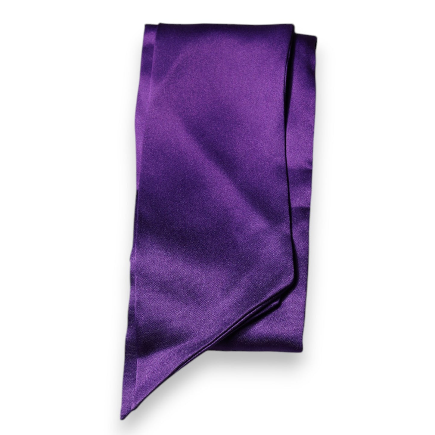 Foulard skinny en satin de soie violet Dolce & Gabbana