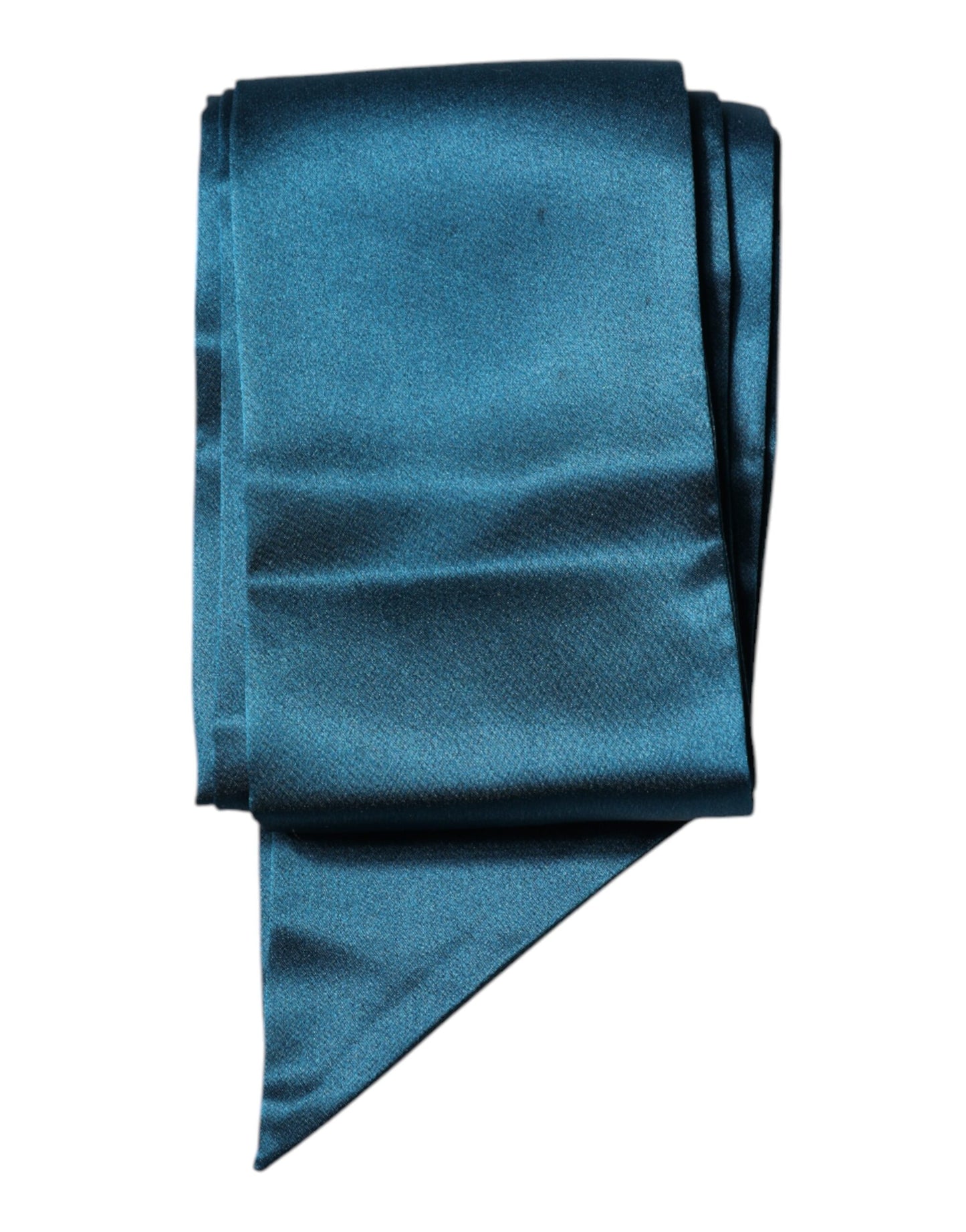Foulard fin en satin de soie vert foncé Dolce & Gabbana