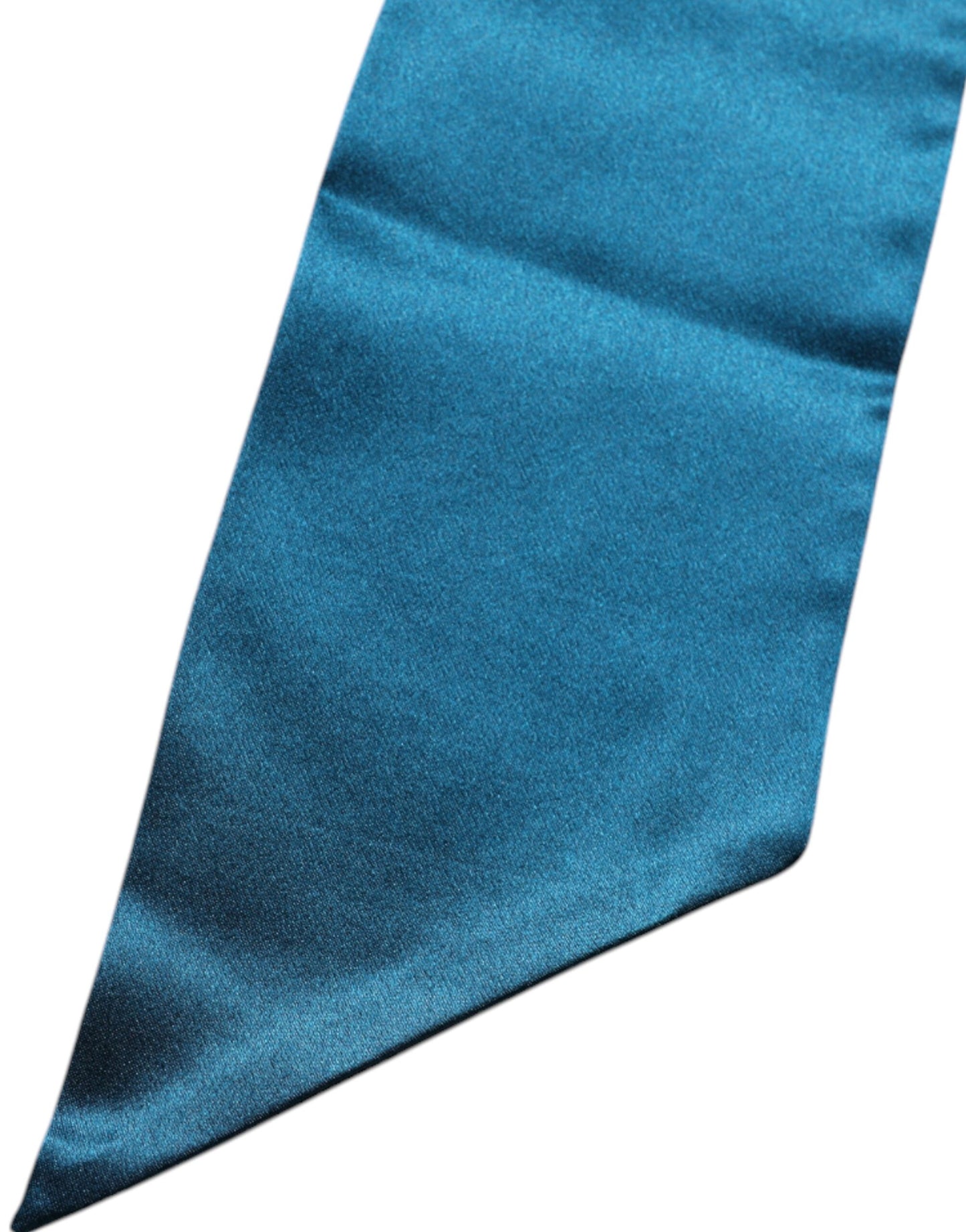 Foulard fin en satin de soie vert foncé Dolce & Gabbana