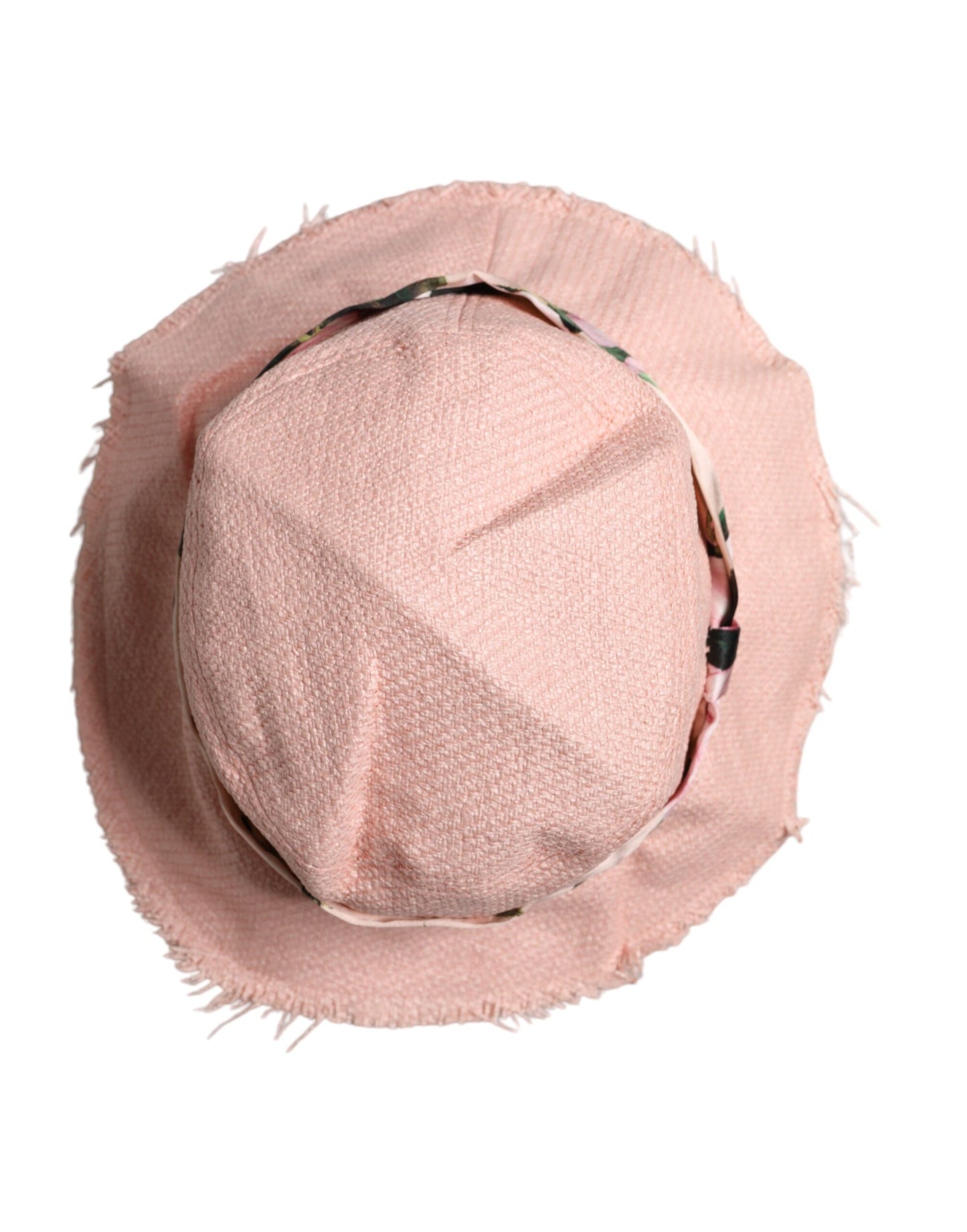 Bob à large bord en coton rose Dolce & Gabbana