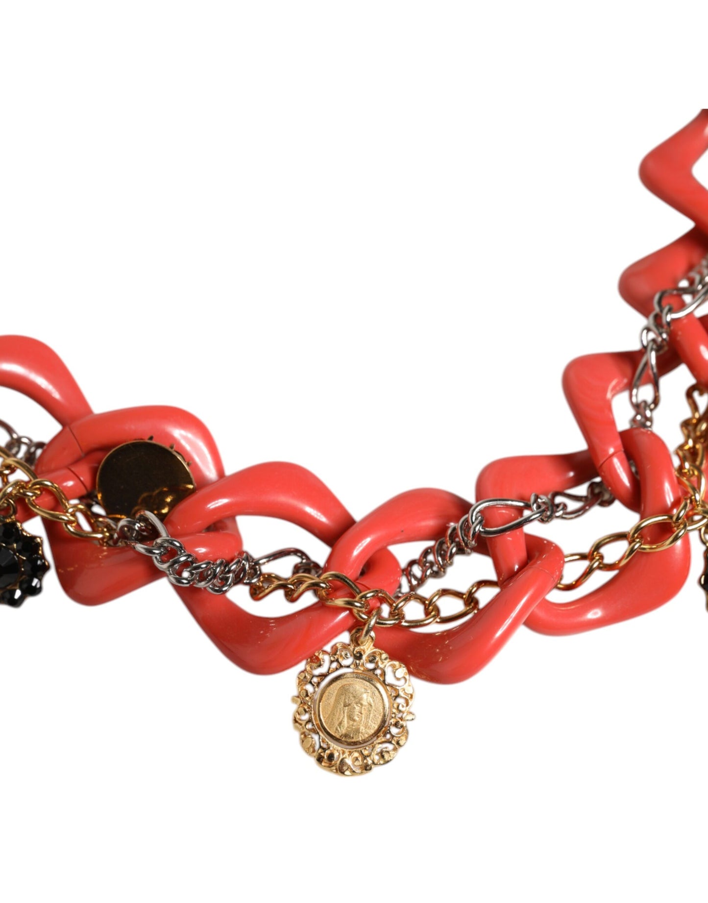 Dolce & Gabbana – Mehrfarbiger, verzierter Taillenkettengürtel