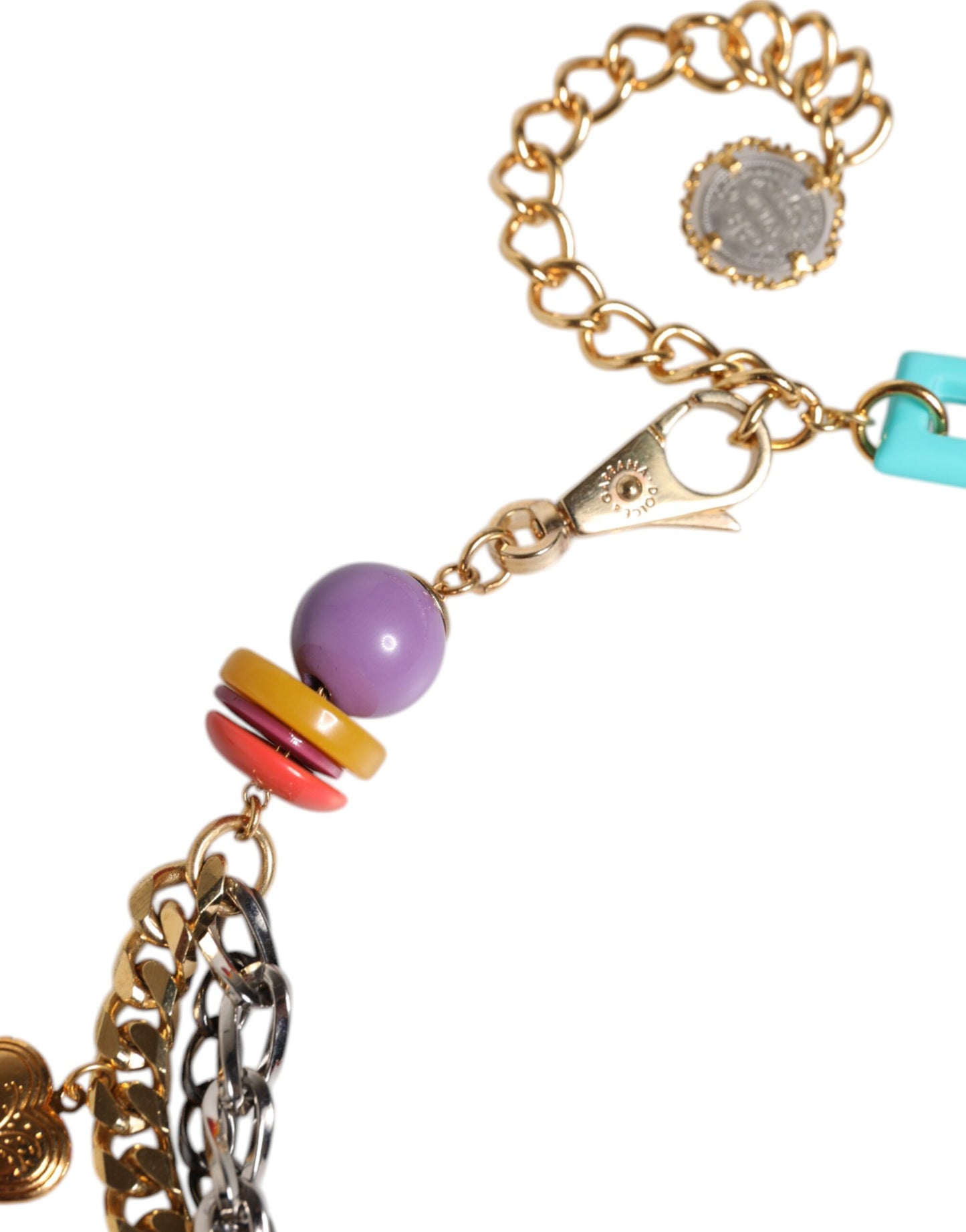 Dolce & Gabbana – Mehrfarbiger, verzierter Taillenkettengürtel