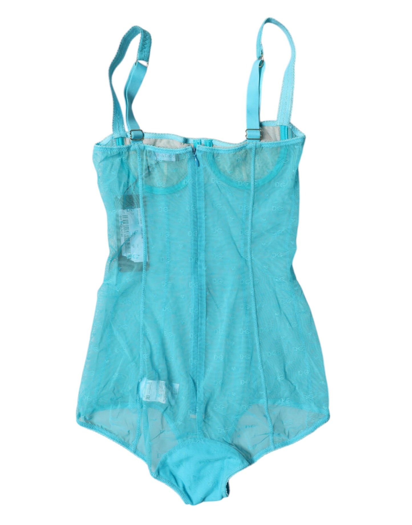 Dolce & Gabbana Sous-vêtement soutien-gorge balconnet en tulle bleu