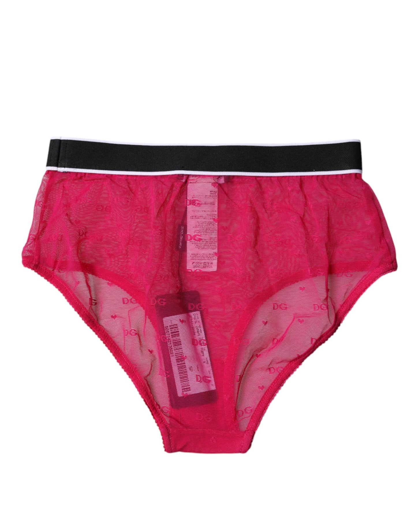 Culotte taille moyenne en nylon tulle fuchsia Dolce & Gabbana