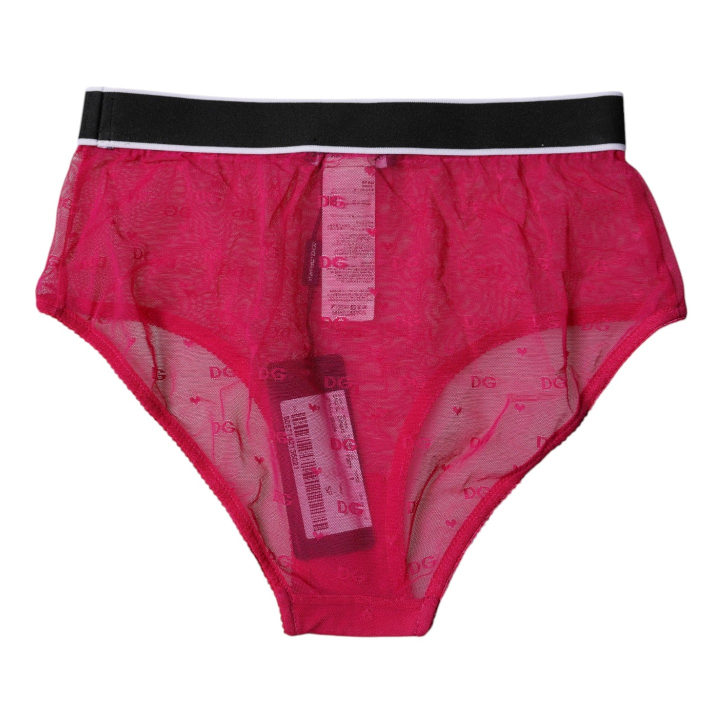 Culotte taille moyenne en nylon tulle fuchsia Dolce & Gabbana