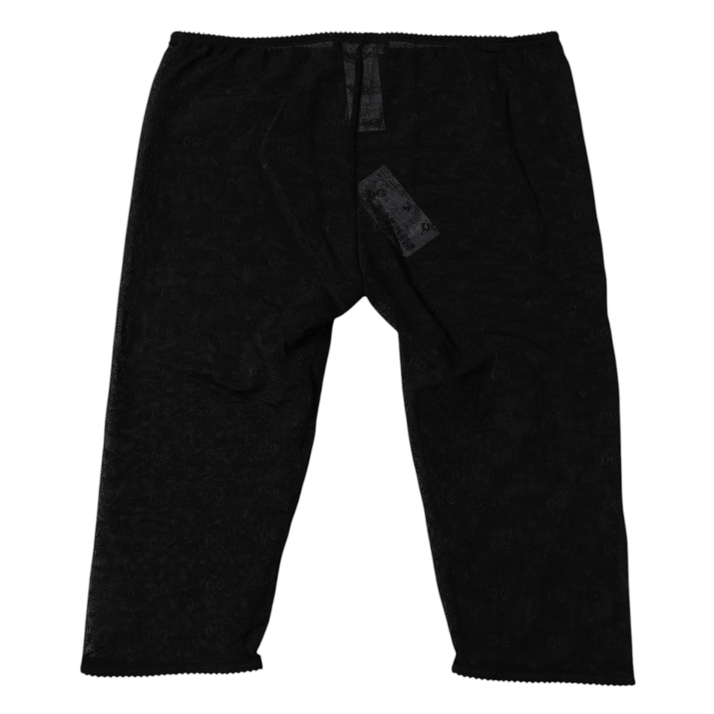 Sous-vêtements courts et moulants en dentelle à logo noir Dolce & Gabbana
