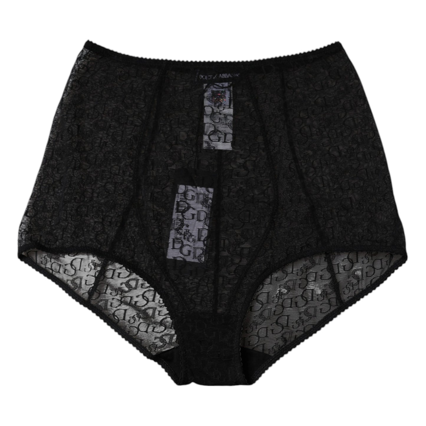 Culotte taille haute à logo noir Dolce & Gabbana