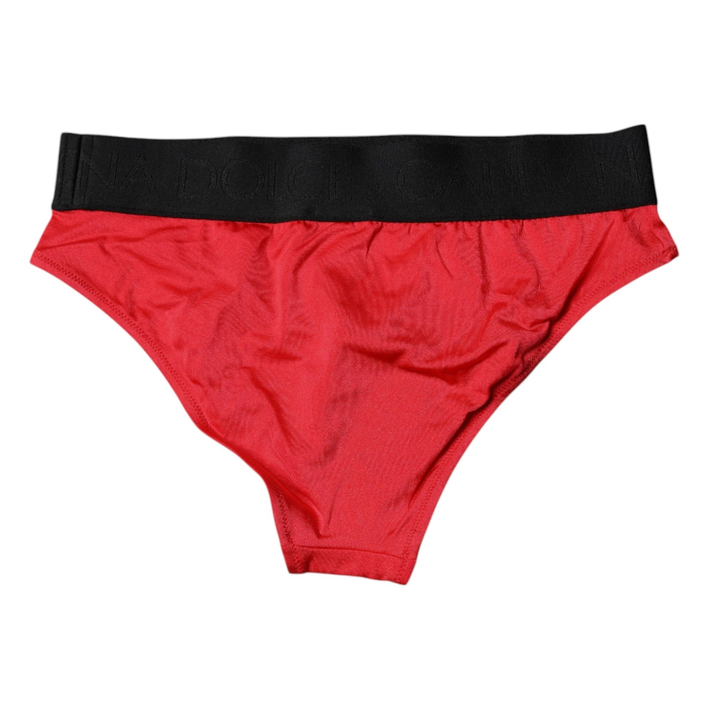 Culotte taille moyenne en nylon extensible rouge Dolce & Gabbana