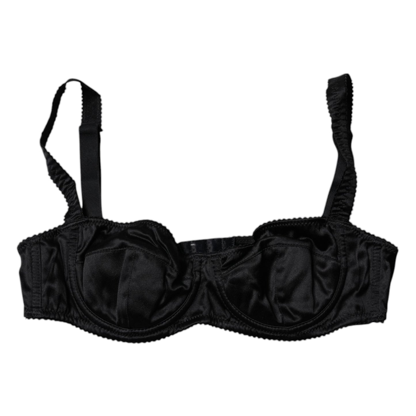 Dolce & Gabbana Balconette-BH aus schwarzer Stretchseide