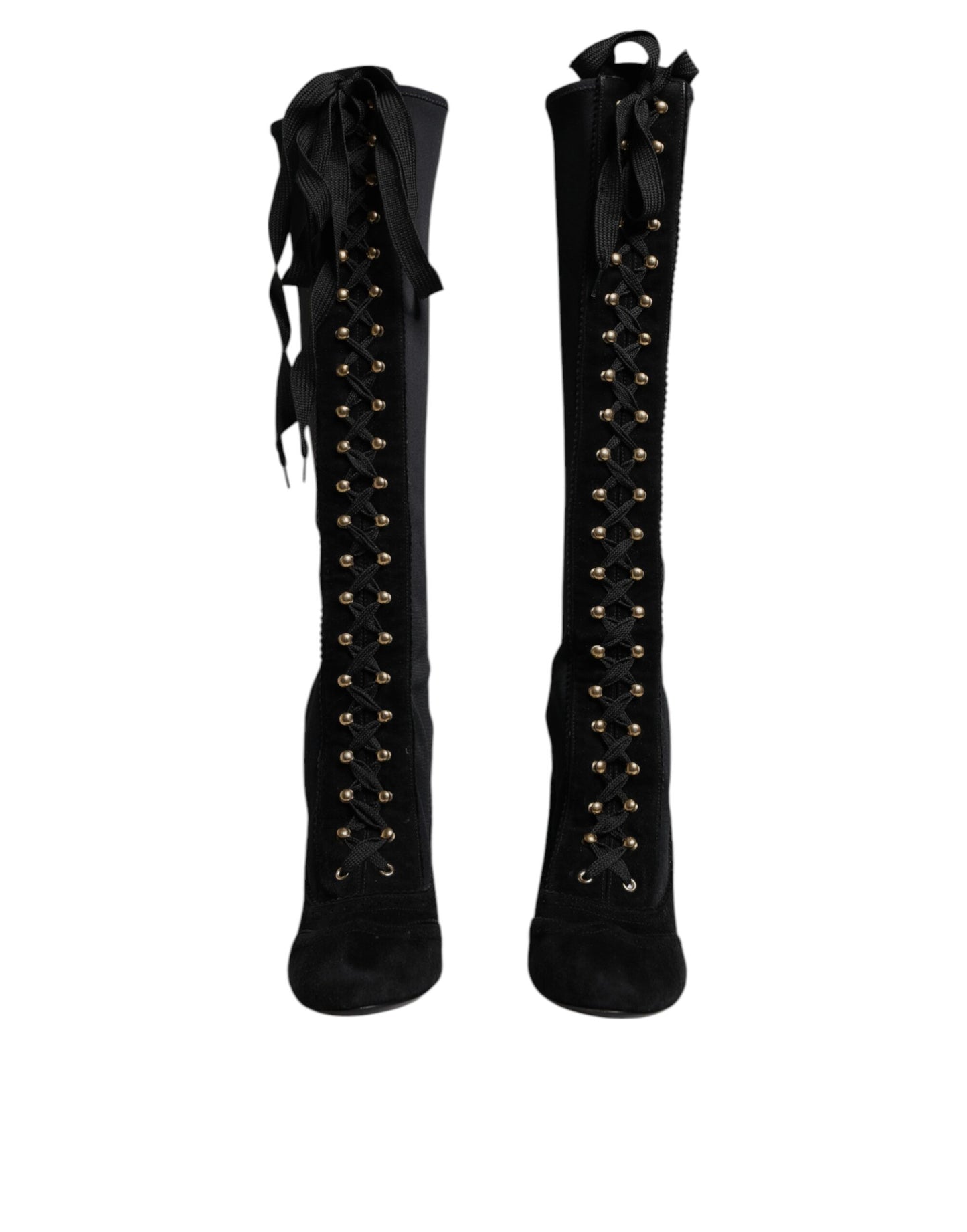 Bottes hautes à lacets noires Dolce & Gabbana