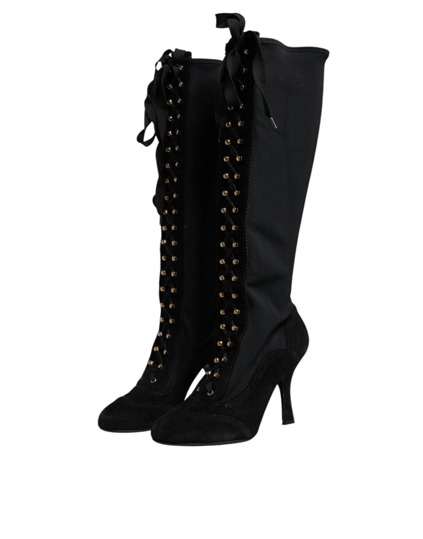 Bottes hautes à lacets noires Dolce & Gabbana