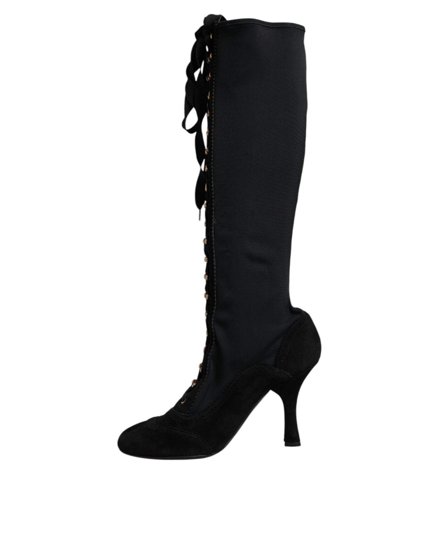 Bottes hautes à lacets noires Dolce & Gabbana