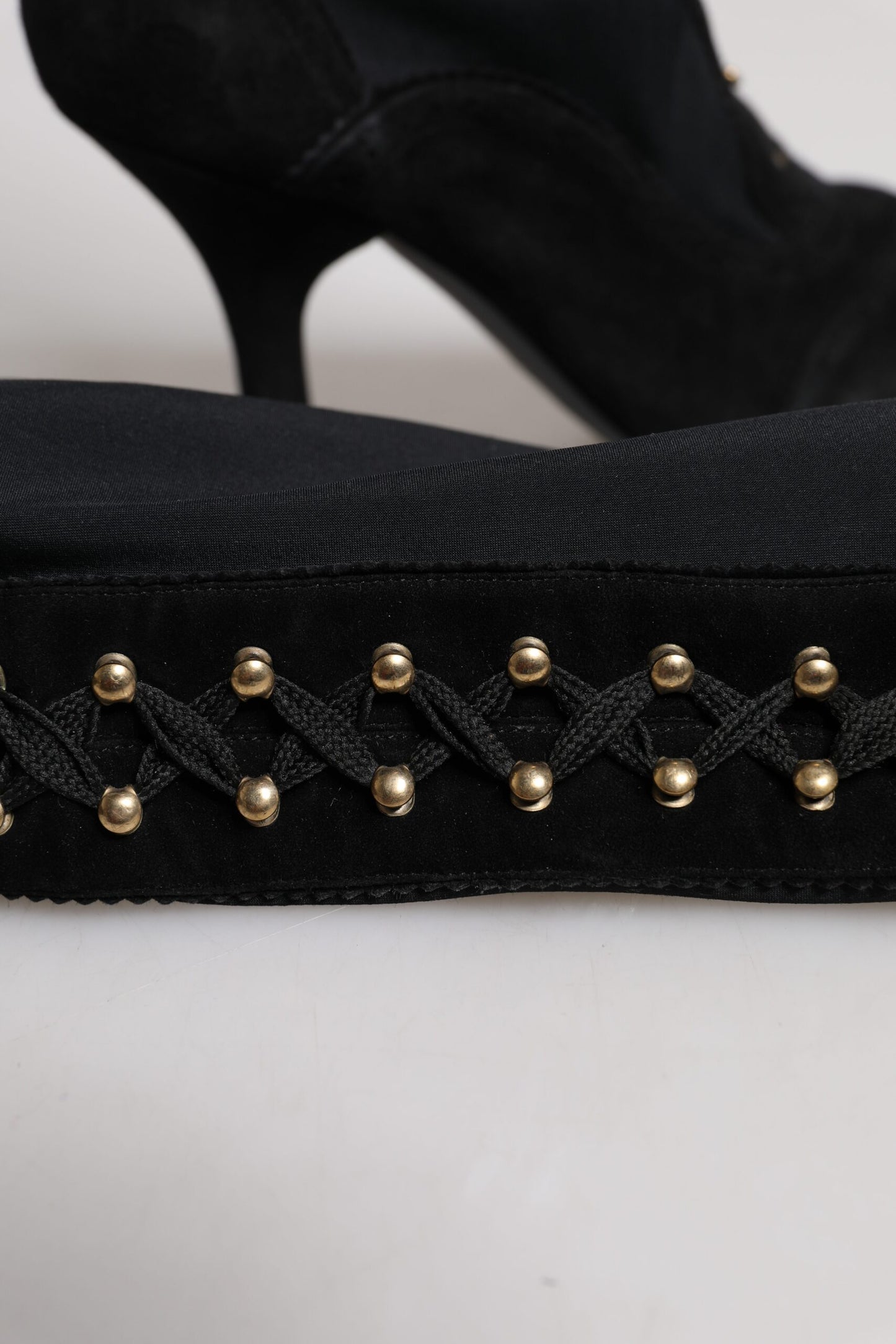 Bottes hautes à lacets noires Dolce & Gabbana
