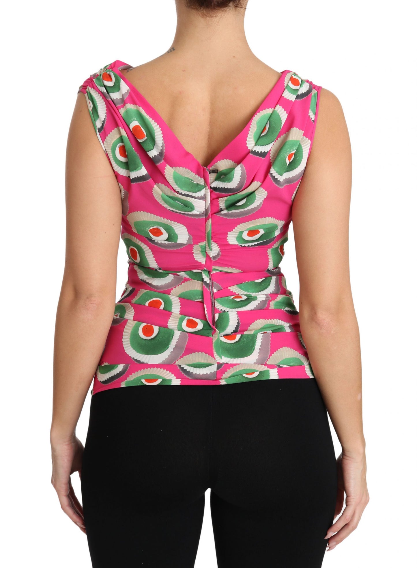 Dolce & Gabbana Haut sicilien en soie stretch rose