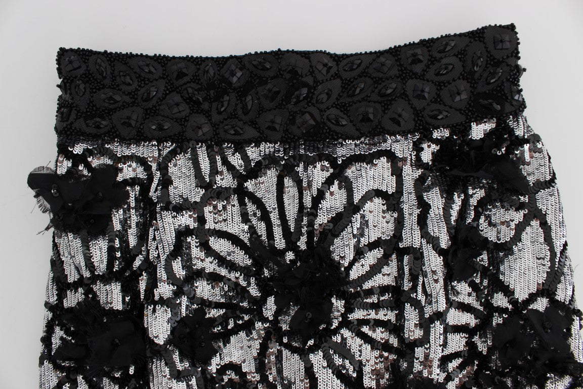Mini-short à paillettes noires Dolce & Gabbana