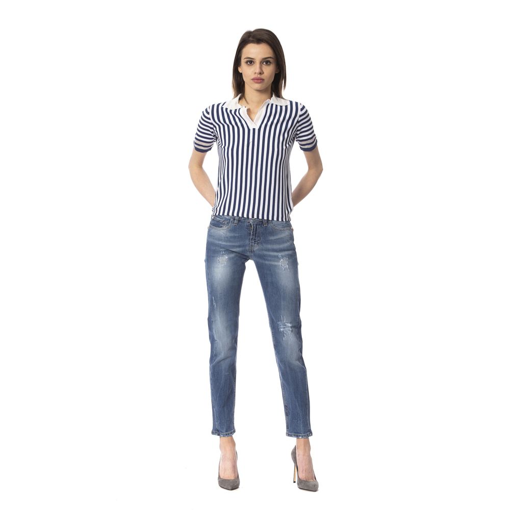 Frankie Morello Blaue Jeans aus anderen Fasern für Damen