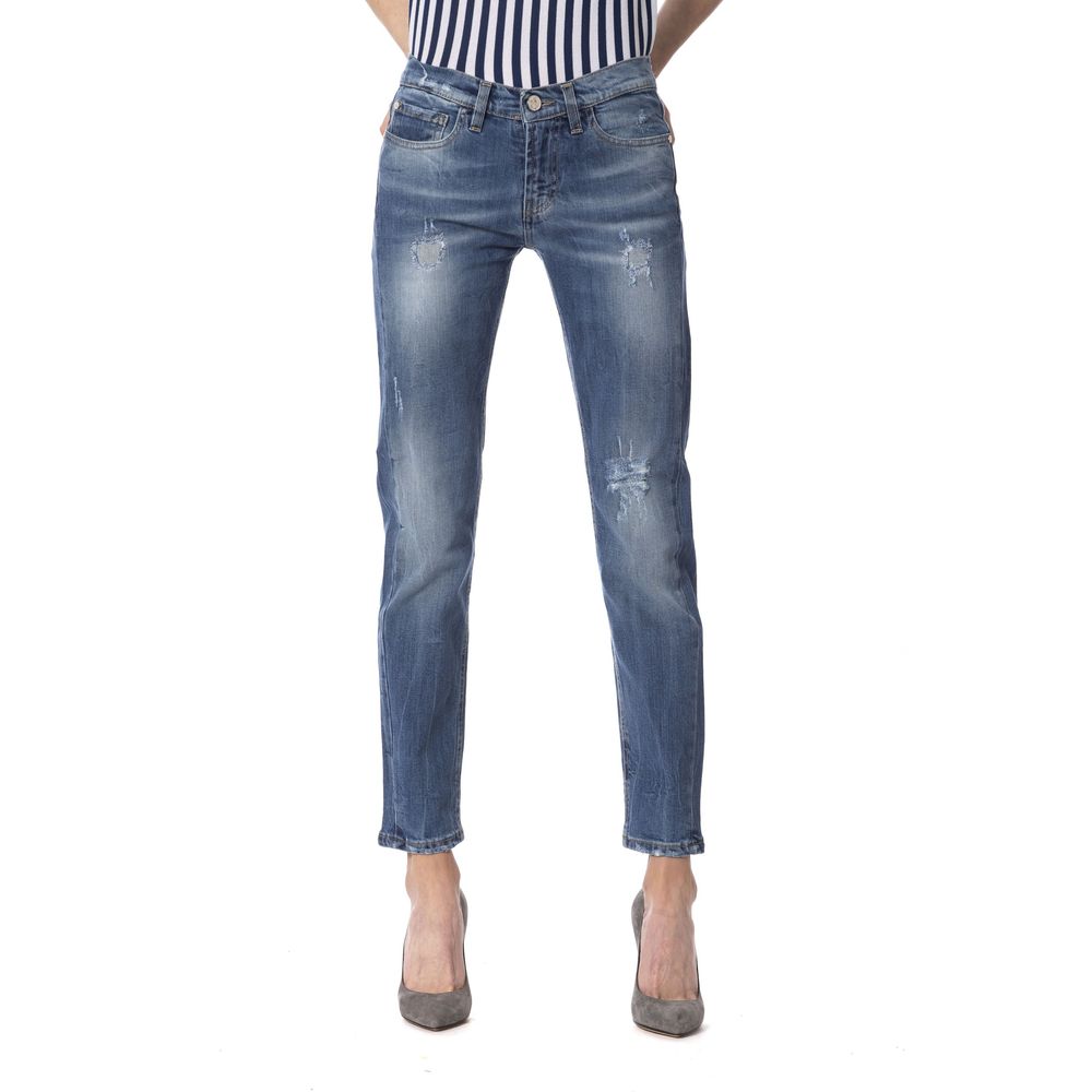 Frankie Morello Blaue Jeans aus anderen Fasern für Damen