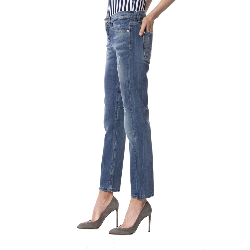 Frankie Morello Blaue Jeans aus anderen Fasern für Damen