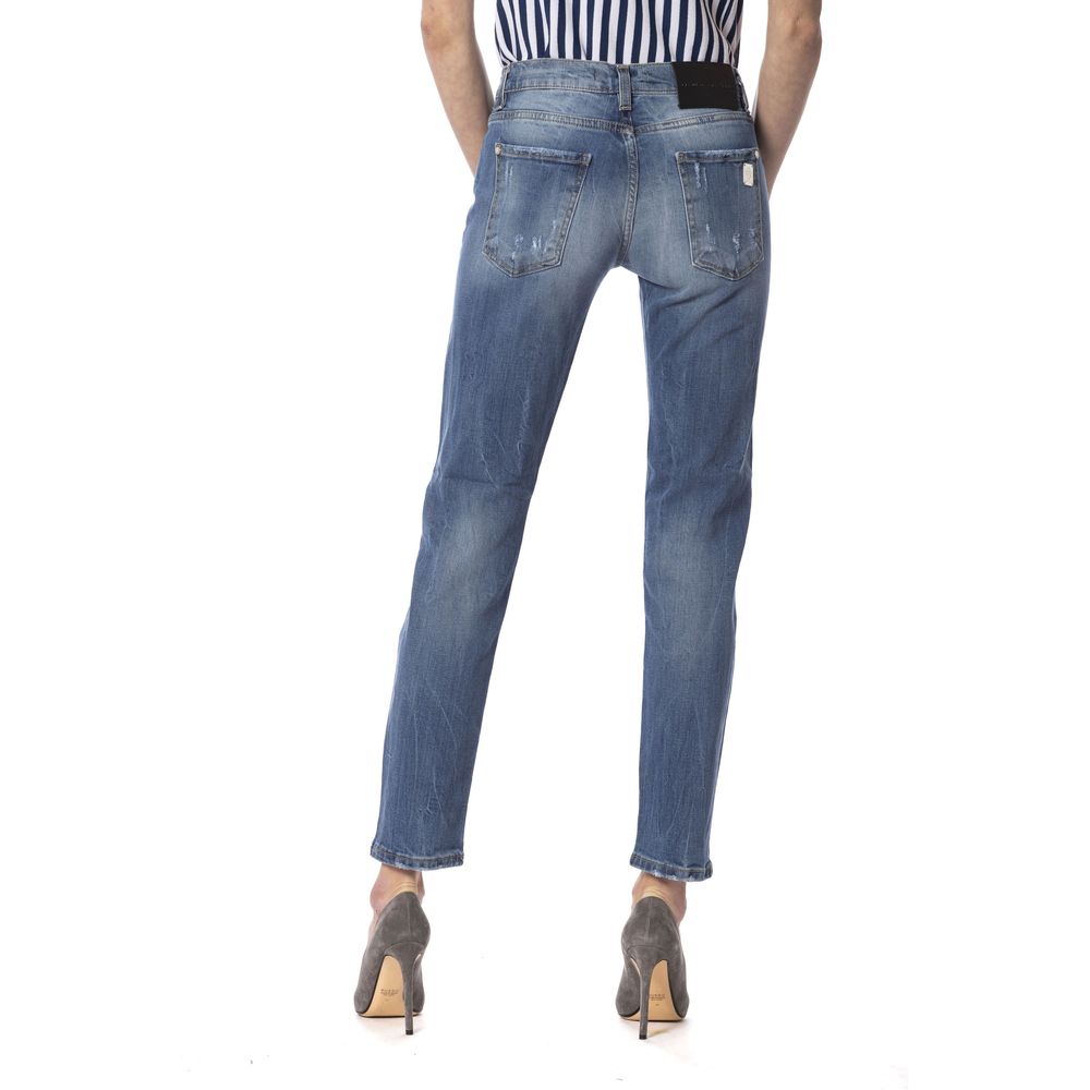 Frankie Morello Blaue Jeans aus anderen Fasern für Damen