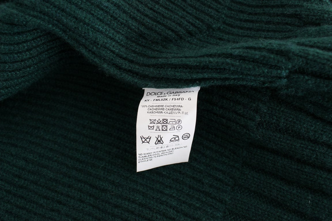 Cardigan en cachemire tricoté vert Dolce & Gabbana