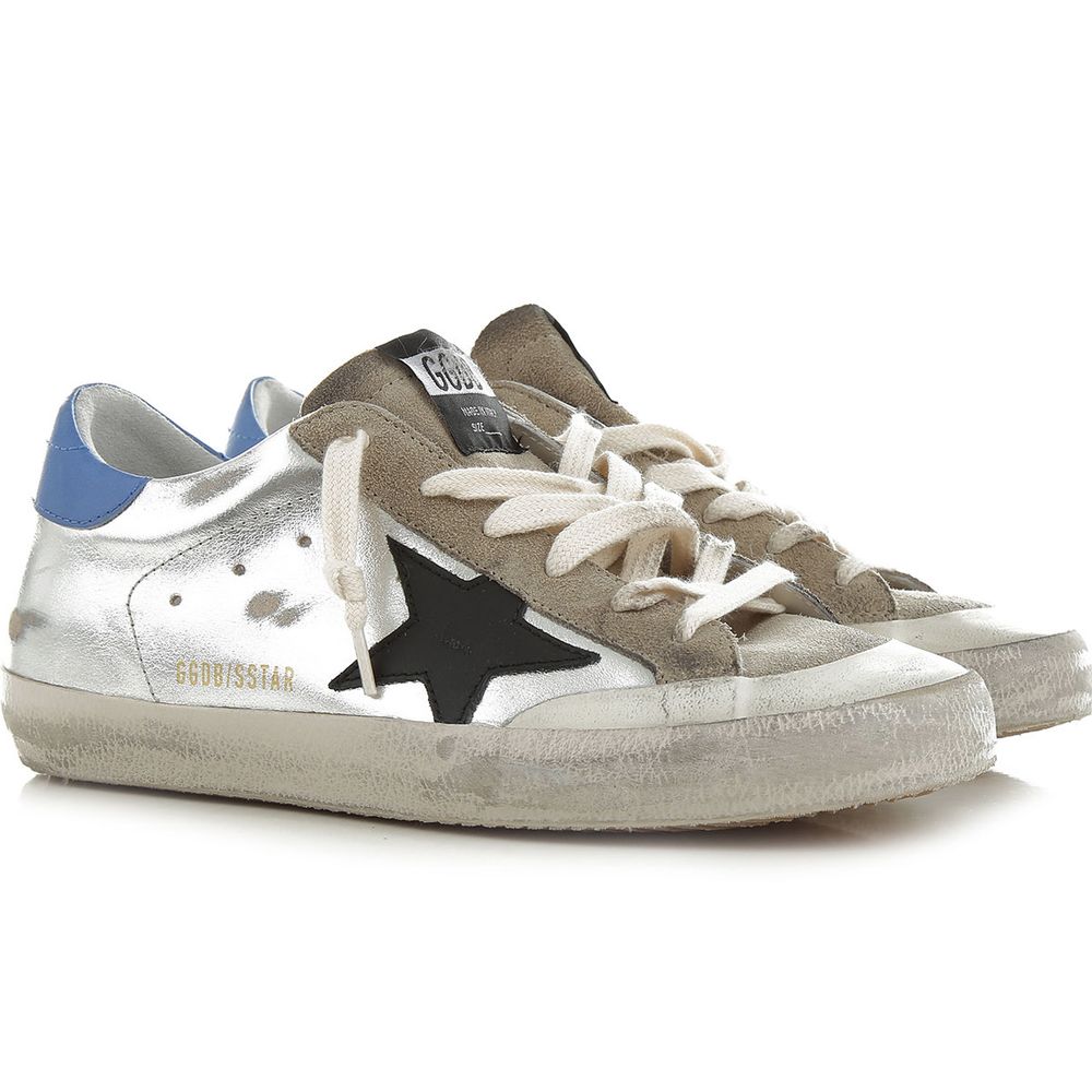 Golden Goose Grauer Kalbsleder-Sneaker