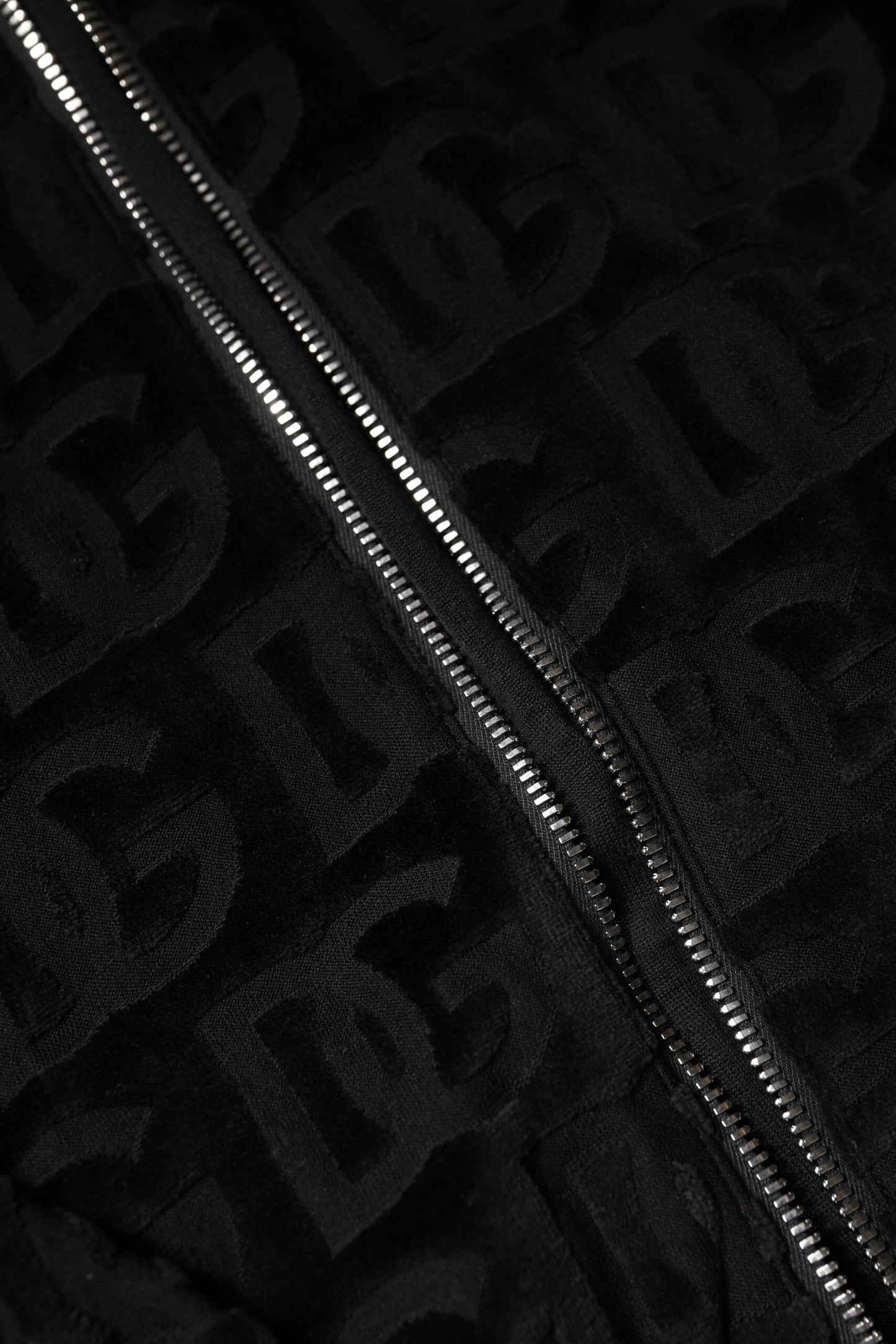 Veste bomber zippée noire à logo monogramme Dolce & Gabbana