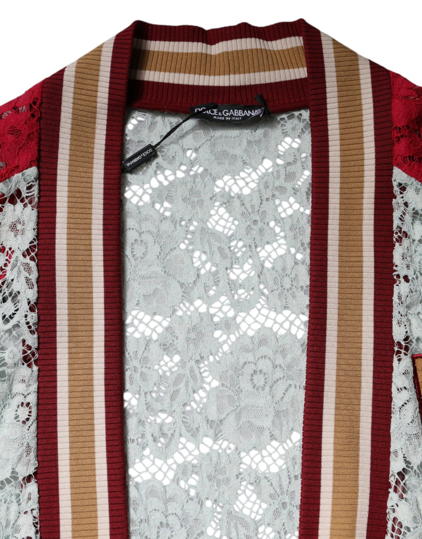 Pull cardigan en dentelle florale multicolore Dolce & Gabbana