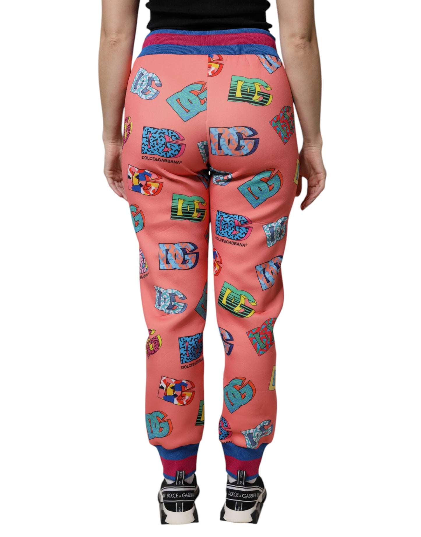 Pantalon de jogging Dolce & Gabbana à logo rose et monogramme